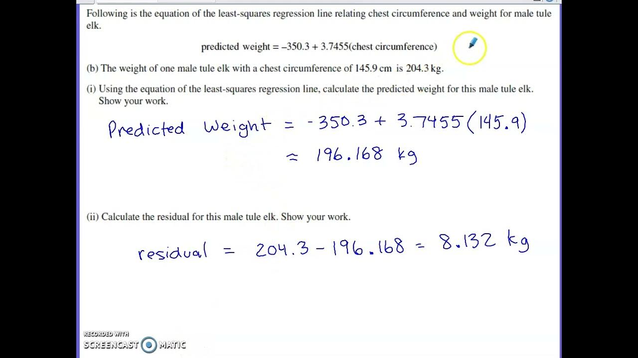 2023 AP Statistics Free Response Question 5 YouTube