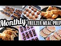 EASY Monthly Freezer Meal Prep | Easy Meals For Large Family