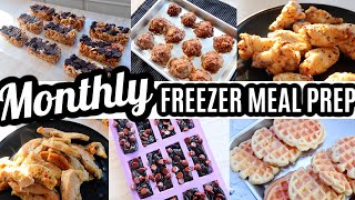 EASY Monthly Freezer Meal Prep | Easy Meals For Large Family