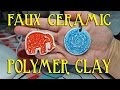 How To Make Easy Faux Ceramic Polymer Clay Pendants