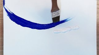 Easy acrylic Abstract painting /step by step/painting on canvas/ For Beginners/