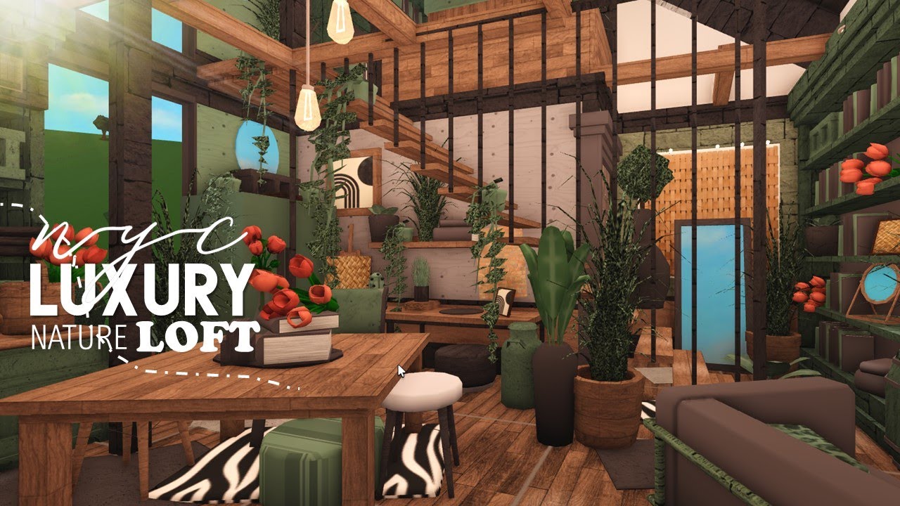 BLOXBURG nyc luxury nature loft 80k l tour + speedbuild ♡ YouTube
