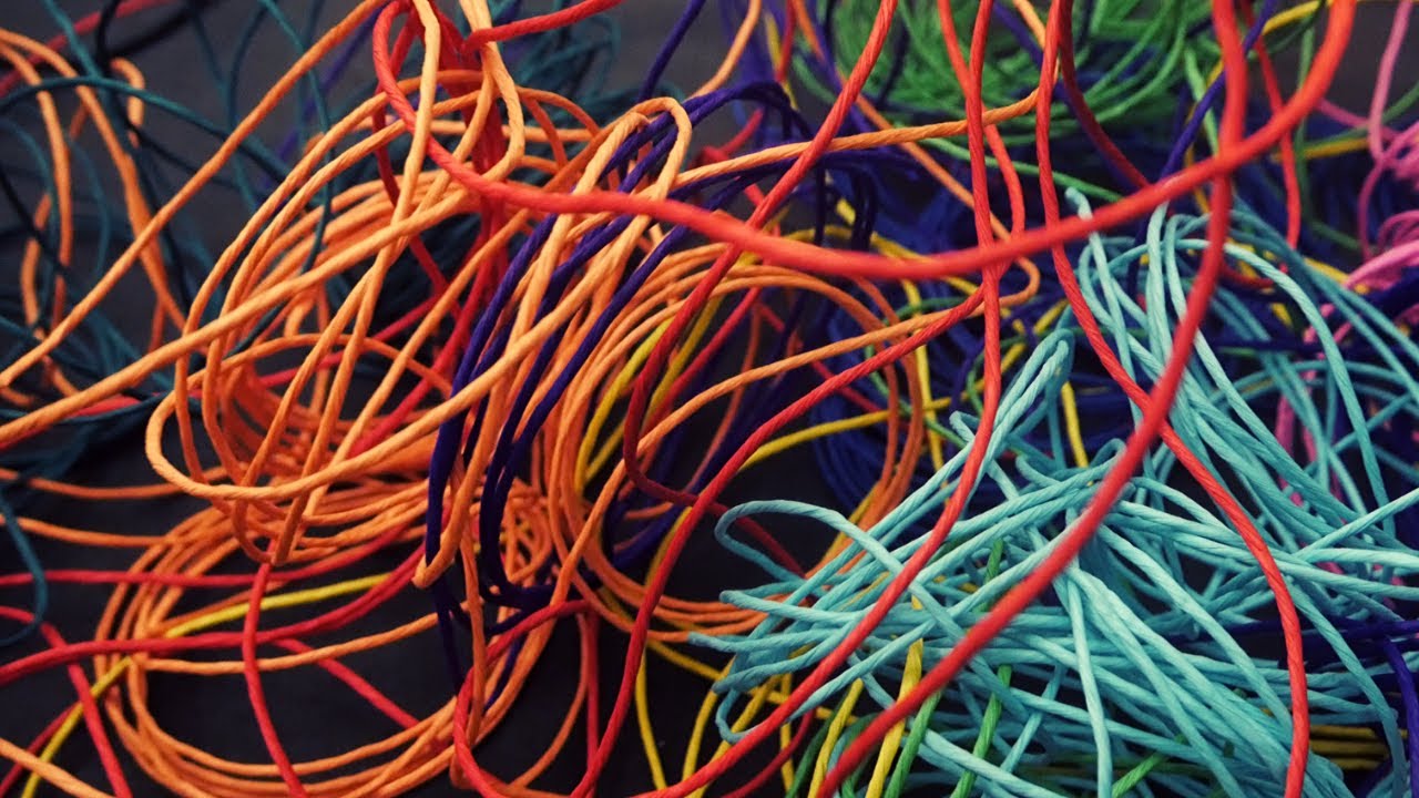 [twister]twisted Various colored string & 꼬인 다양한 색깔의 끈/ASMR/relax/4k ...