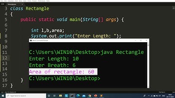 Java program to Calculate Area of Rectangle | Learn Coding