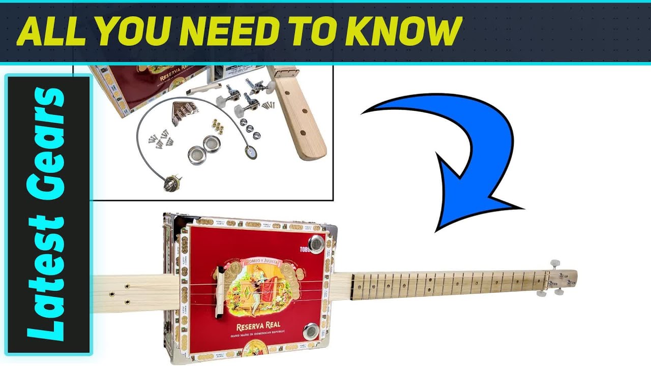 Best DIY 3-String Fretted Cigar Box Guitar Kit by C. B. Gitty