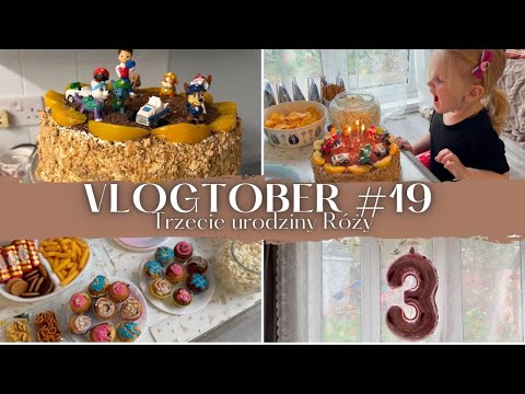 3 URODZINY RÓŻY 🩷 UPIEKŁAM TORT Z BRZOSKWINIAMI! 🍁 VLOGTOBER #19