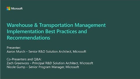 Warehouse Management Module Implementation Best Practices - TechTalk