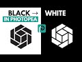 How to Invert a Black Logo to White in Photopea (Step-by-Step)