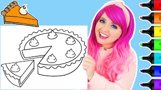 Coloring a Pumpkin Pie 🥧 THANKSGIVING 2022 Coloring Page | Ohuhu Paint Markers