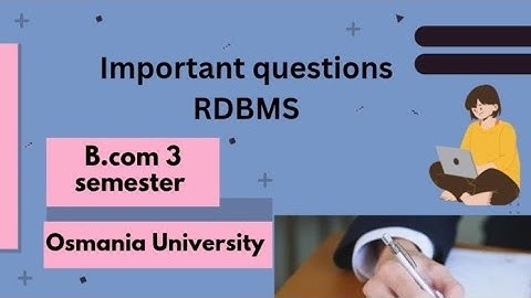 RDBMS Important questions Sem 3 osmania university Nov 2025