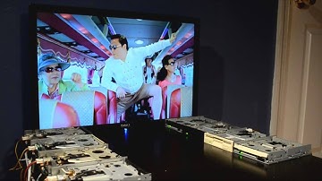 PSY - Gangnam Style on eight floppy drives + Vocal