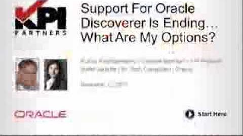 PT 1: What Is Oracle Discoverer? [Support For Oracle Discoverer Is Ending... What Are My Options]