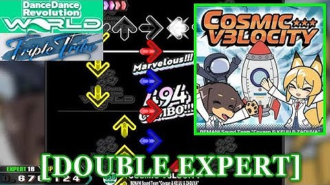 【DDR WORLD】 COSMIC V3LOCITY / BEMANI Sound Team "Coyaan & KE!JU & ZAQUVA" [DOUBLE EXPERT] 譜面確認+Clap