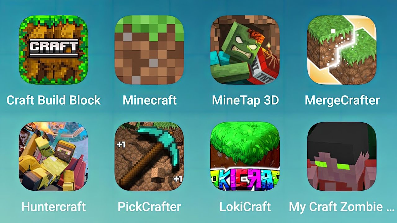Craft Build Block, Minecraft, MineTap 3D, MergeCrafter, Huntercraft ...