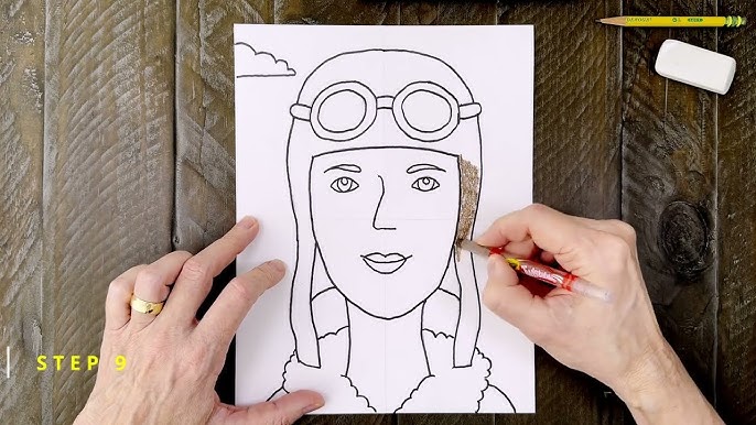 Step-by-step Guide Draw Amelia Earhart 2024