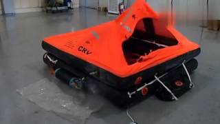 Throw Overboard Life Raft Self Inflating Testing.flv