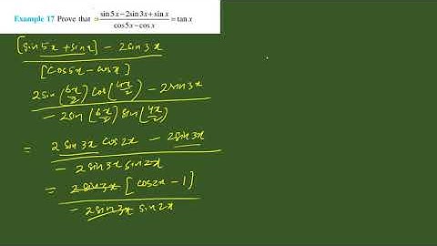 example 17 class Xi trigonometry