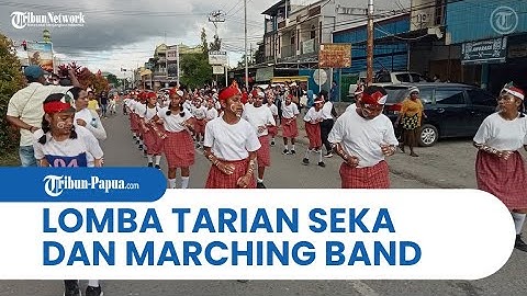 Lomba Tarian Seka dan Marching Band Tingkat Anak Sekolah Hiasi Kota Timika Jelang HUT ke-78 RI