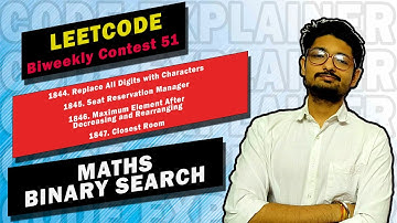 Leetcode Biweekly Contest 51 | Closest Room | Seat Reservation Manager | LEETCODE | CODE EXPLAINER