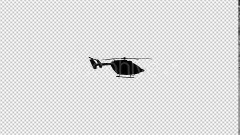 Flying Helicopter Silhouette | Motion Graphics - Envato elements