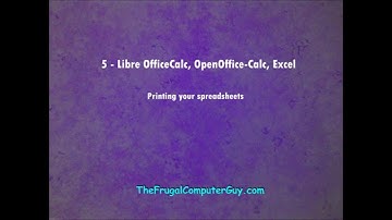 5-PageSetup, Preview, HeaderFooter LibreOffice Calc - Printing your spreadsheets