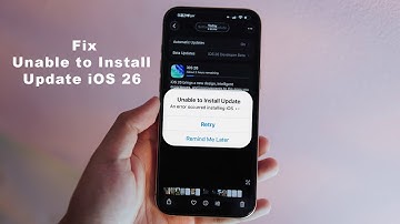 How to Fix Unable to Update iOS 26 Official - Try These Method