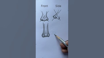 How to draw nose, Front and side #art #drawing #sketch #shorts