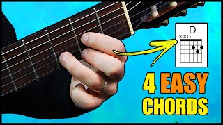 Learn how to play 5 hits on the guitar using only 4 easy chords