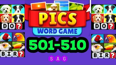 Pics Word Game Guess the word level 501 502 503 504 505 506 507 508 509 510