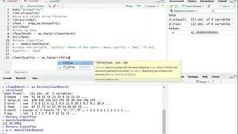 Introduction to Data Analysis and Cleaning in RStudio | R | Air Quality Dataset |