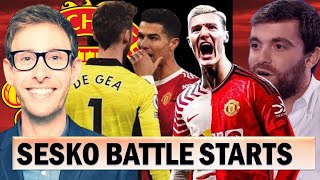 Benjamin Sesko To United Project Tabled | Ronaldo Convincing De Gea To Join  Him | Brandon Farewell