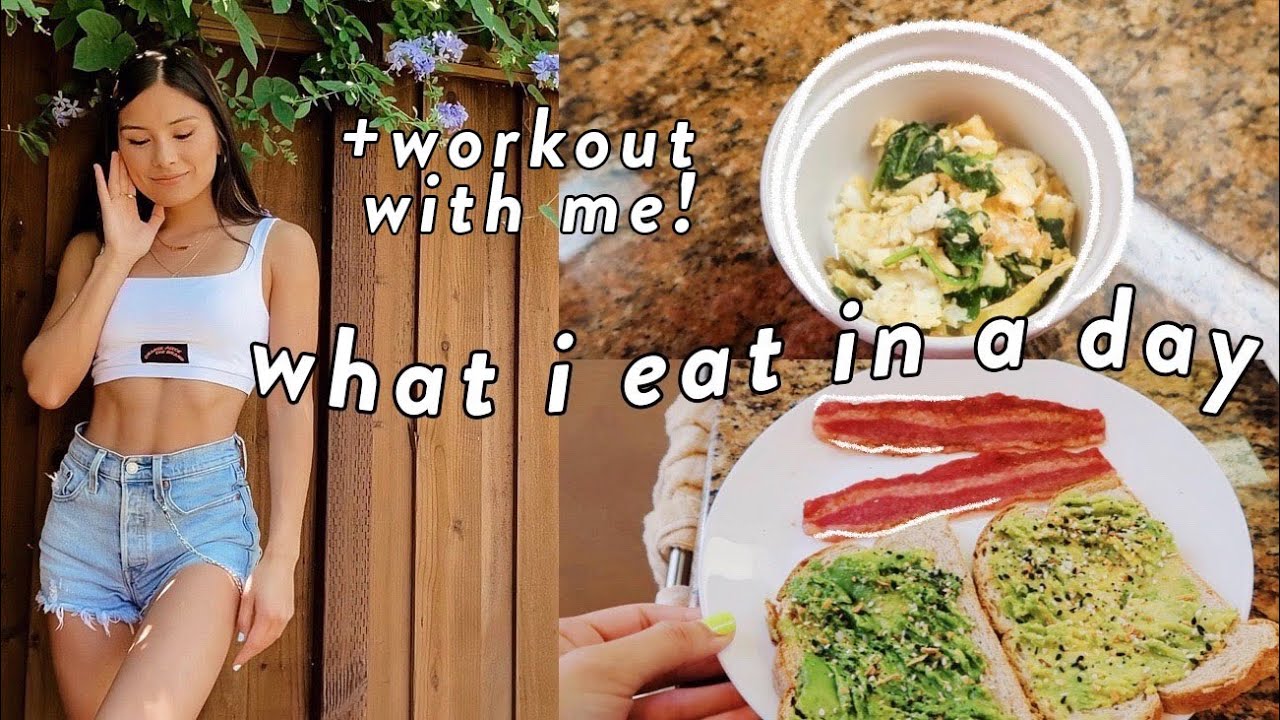what i eat in a day to get FIT! + my workout routine - YouTube
