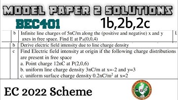 #1 Electromagnetic Theory Model Paper 2 1b,2b,2c Solved 4th Sem ECE 2022 Scheme VTU BEC401