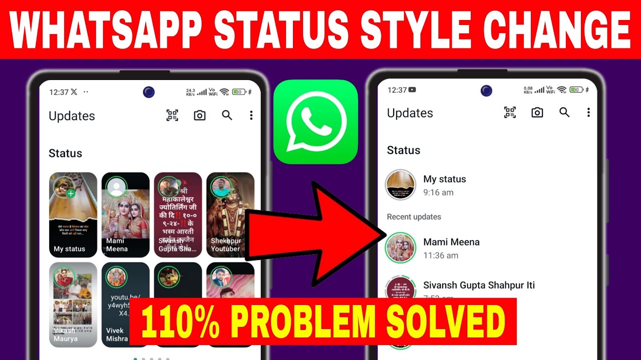WhatsApp Status UI Change Problem|WhatsApp New Status Style Problem ...
