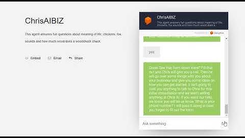 Dialog Flow Tutorial - Example of Directional Flow in Chris AI Biz Interface