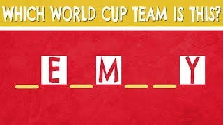 Guess The WORLD CUP Team with Missing Letters(Part 1) | Football Quiz screenshot 2