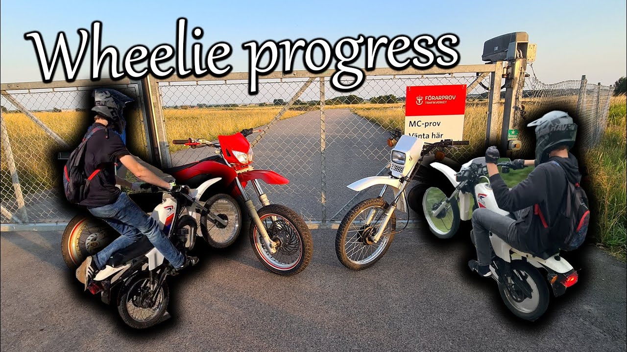 Wheelie Progression Summer 2022 Honda MT5 YouTube