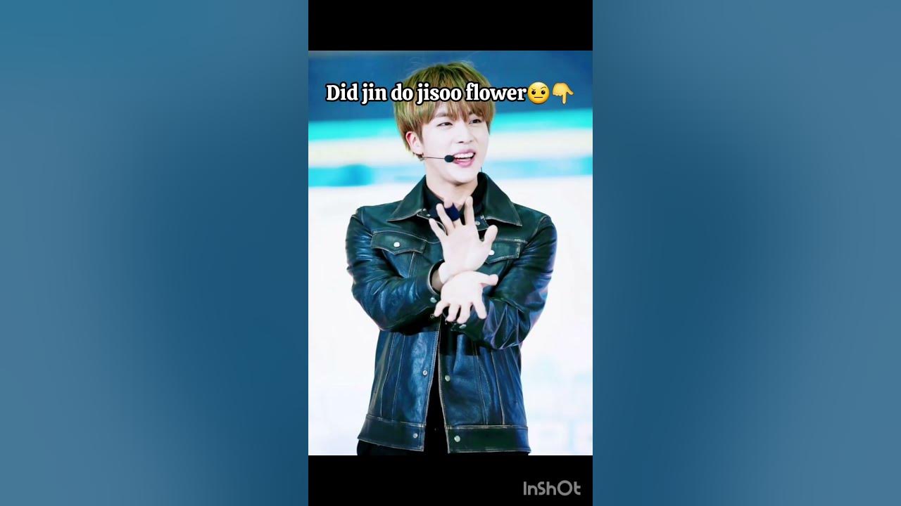 did jin do jisoo's flower🤨🤯{no hate}#youtubeshorts #bts #jisoo#jin
