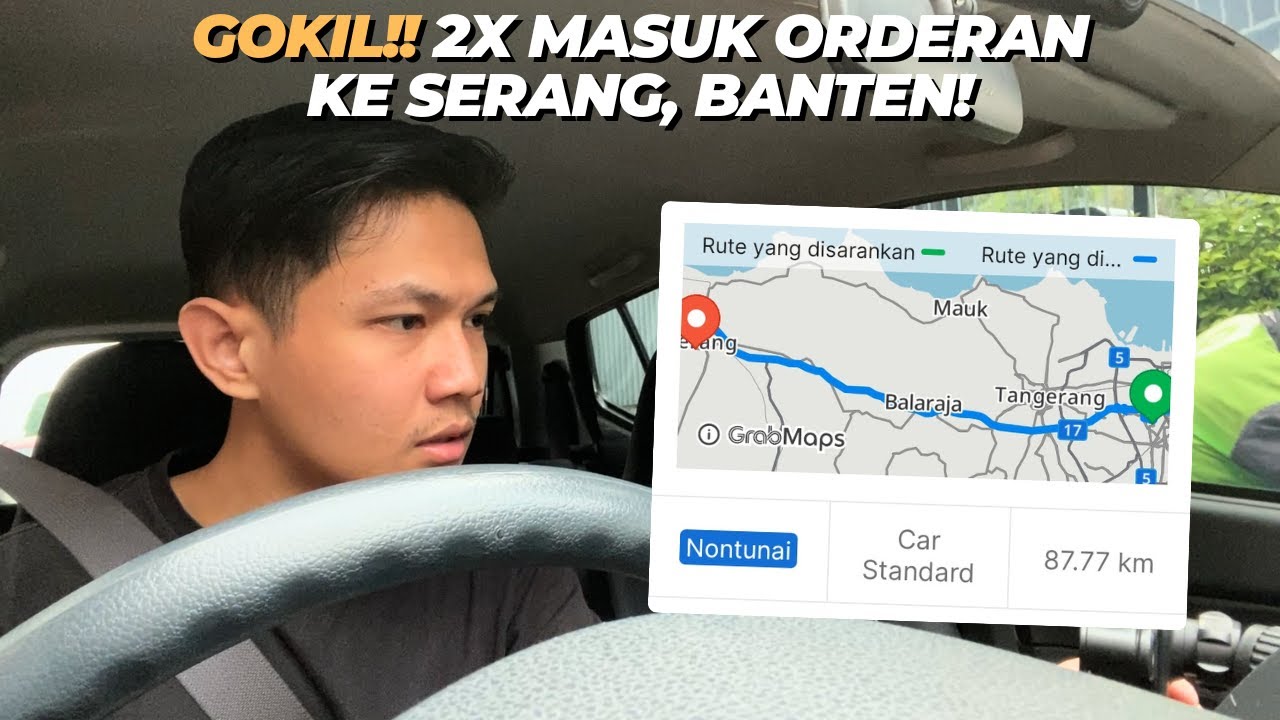 On bid 05/06/25 | Ke Serang, Banten gas lah! Mumpung masih sore. Full Grab aja, 5 trip tapi asik