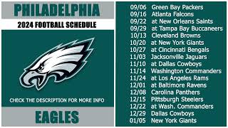 2024 Philadelphia Eagles Football Schedule