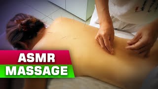 Massage and Acupuncture for Lower Back Pain (no music, no talking) 4K