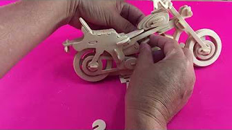 3D Woodcraft Construction Kit DIY - YouTube