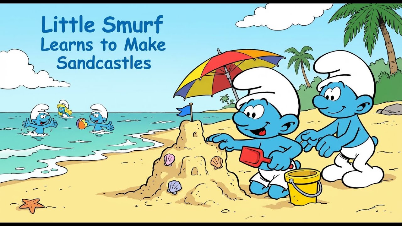 Little Smurf Learns to Make Sandcastles 🏖️💙 | Fun Kids Cartoon