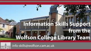 Limiting an iDiscover search to books in Wolfson College Library