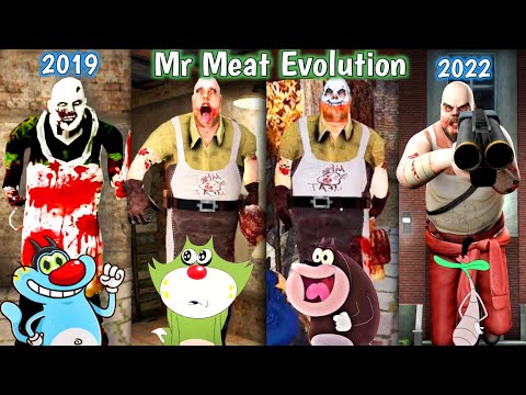 ?Mr Meat Evolution 2019-2022 || Psychopath Hunt vs Mr Meat vs Mr Meat 2 with Oggy Jack Bob Lambu