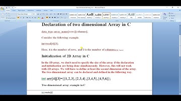 Introduction to Two Dimensional (2D) Arrays in C with Code