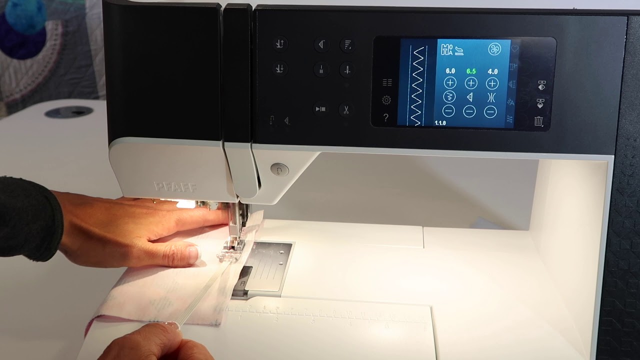 Pfaff Quilt Expression 720 40 Sewing Elastic - YouTube