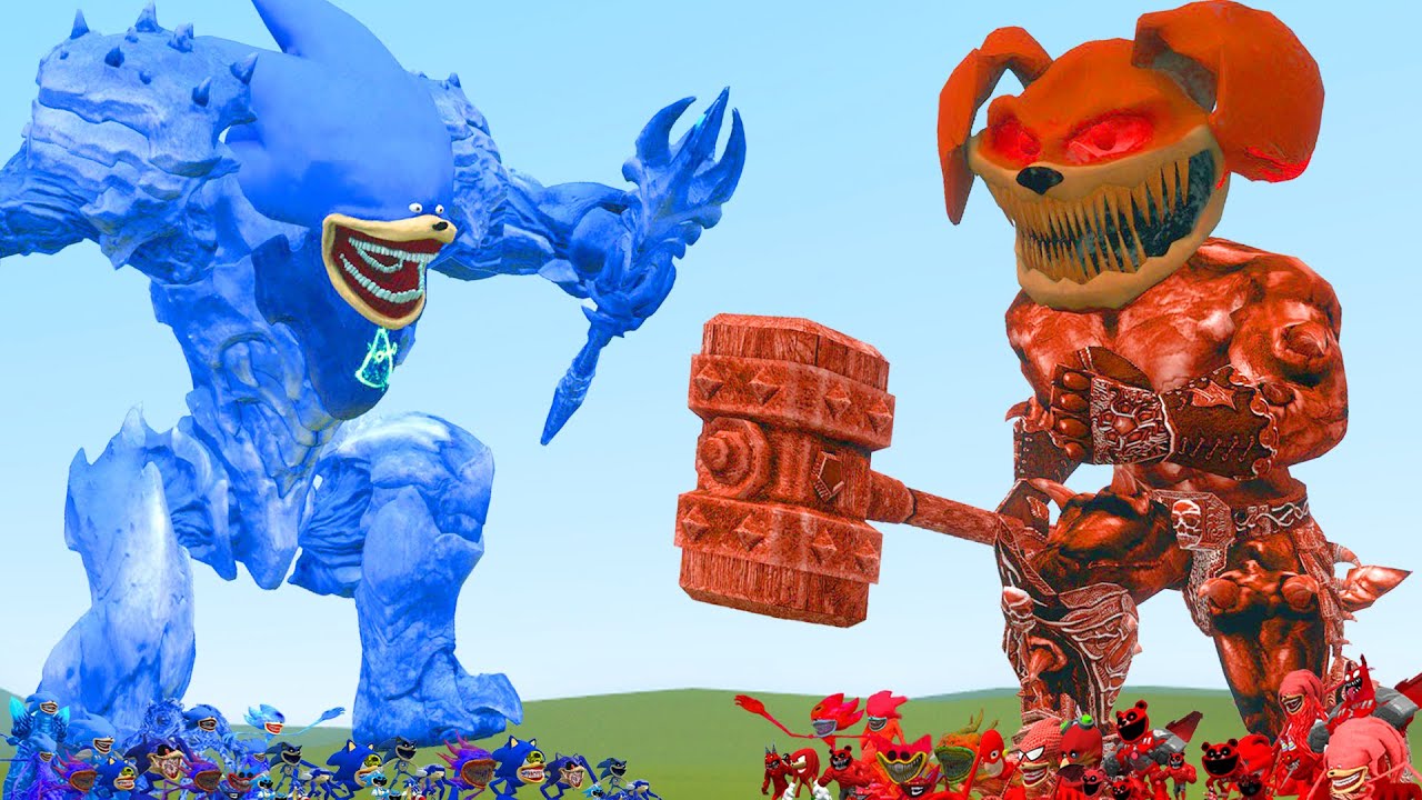 NEW TITAN THOR DOGDAY NIGHTMARE FAMILY VS HELLGUARD SHIN SONIC TAPES FAMILY In Garry's Mod ?!!