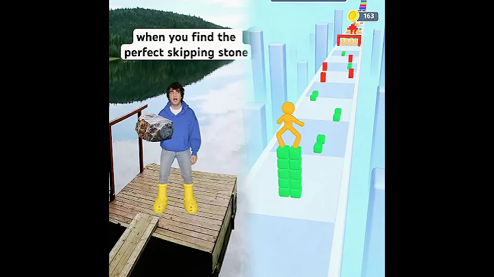 When You Find The Perfect Skipping Stone 🤣 #shorts #relatable