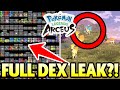 FULL POKEDEX LEAKED? and SHINY QUESTS?! Pokemon Legends Arceus News and Updates!